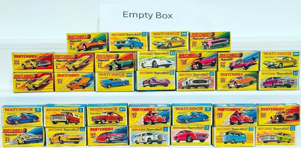 Matchbox Vintage Thirty-Two (32)  Assorted Original Boxes Only (1 of 2)