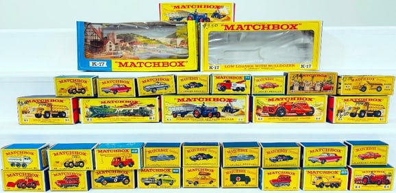 Matchbox Vintage Thirty-four (34) Assorted Original Boxes Only