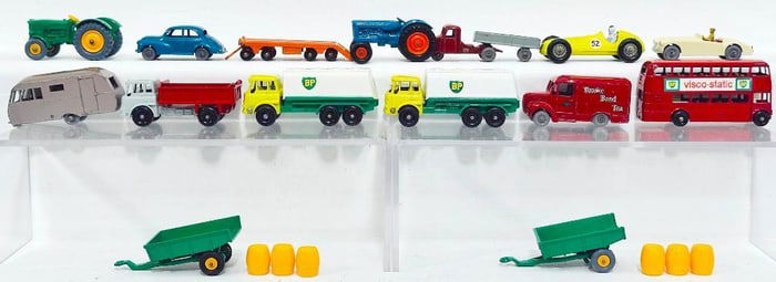 Matchbox Vintage Models Of Yesterday Year Display Case and Assorted Cars and Trucks Unboxed