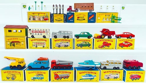 Matchbox Vintage Assorted Die - Cast Vehicles and Trucks Boxed