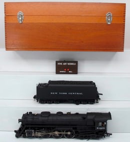 Fine Art Models #14 of 70 Black NYC Hudson Loco and Tender with Wood Box