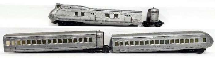 Lionel Prewar O Gauge 752E Silver City of Portland 3 Car Streamliner Set