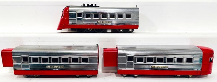 Lionel Prewar O Gauge 1700 red 3 Car Lionel Junior Set