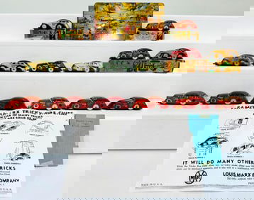 Marx Prewar Toys and Postwar Tricky Taxi and Tricky Taxi Tin Base Busy Street RARE