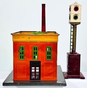 Lionel Prewar Accessory 436 Powerhouse and 78 Railroad Signal