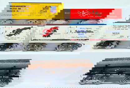 McCoy Modern Standard Gauge Five (5) Assorted Freight Cars