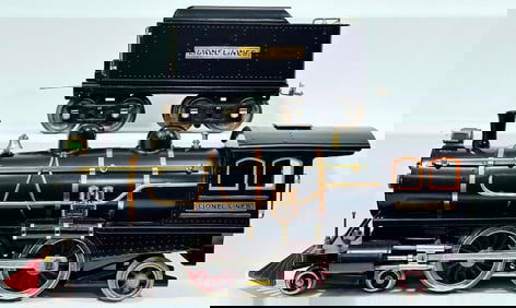 Unknown Manufacturer Modern Standard Gauge Lionel Lines Black and Brass replica 4 - 4 - 2 Locomotive
