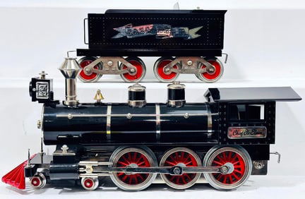 McCoy Modern Standard Gauge Chief Cle Elum 4 - 6 - 0 black and chrome Locomotive and Tender