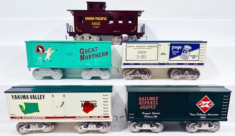 McCoy Modern Standard Gauge Five (5) Assorted Freight Cars Boxed