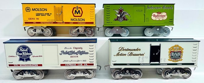 McCoy Modern Standard Gauge Four (4) Assorted Beer Cars Boxed