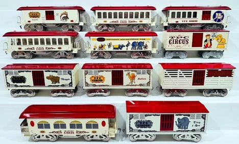 McCoy Modern Standard Gauge Eleven (11) Assorted Circus Cars