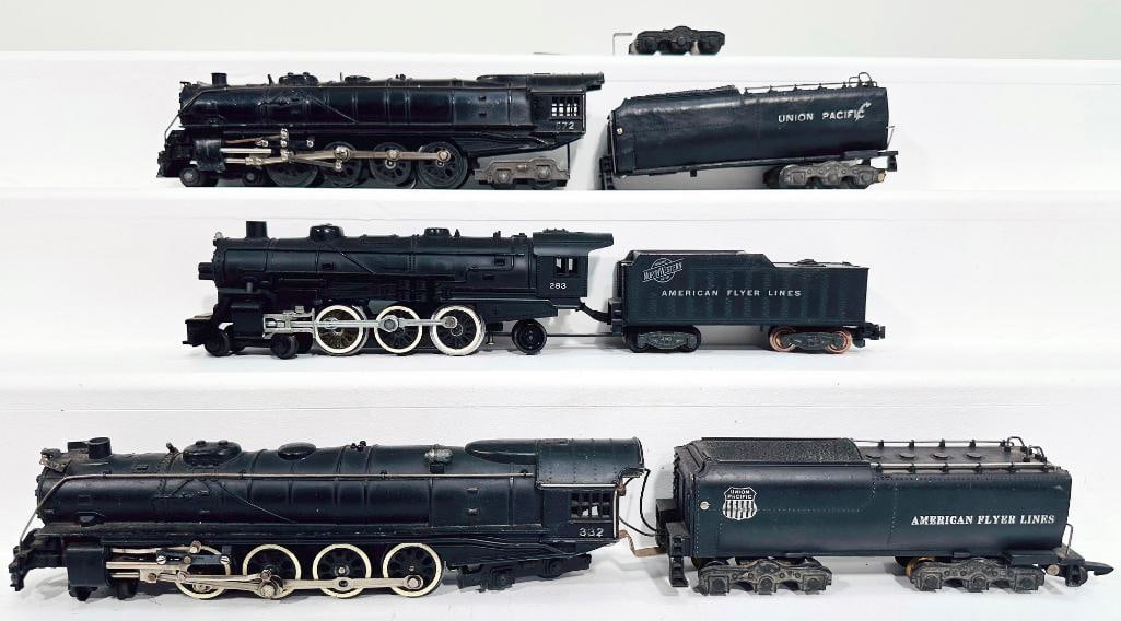 American Flyer Prewar and Postwar S Gauge Union Pacific Assorted Locomotives and Tenders (1 of 10)