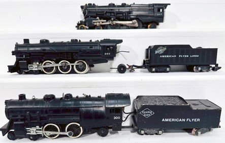 American Flyer Postwar S Gauge 300 Reading Lines Locomotive and Tender/282 Northwestern Locomotive