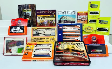 Assorted Books on Railroads and HO Scale items
