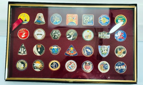 International Aerospace Hall of Fame Mercury - Gemini - Apollo Cloisonne Medallion Collection Boxed