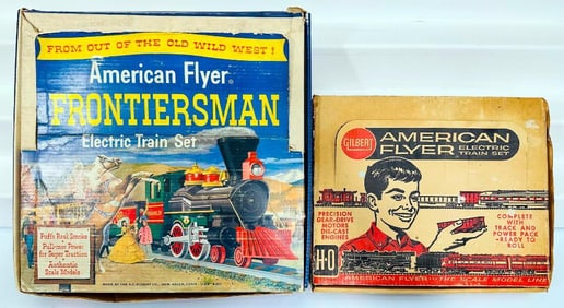 American Flyer Postwar S Gauge Frontiersmen Electric Train Set Boxed and American Flyer Postwar HO