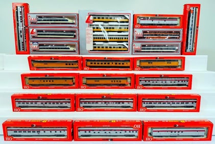 Rivarrossi Modern HO Scale Assorted Passenger Cars and Lima Modern HO scale Assorted Passenger Cars