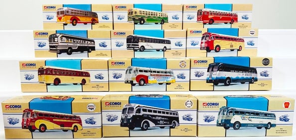 Corgi Classics Diecast Twelve (12) Assorted Vehicles Boxed