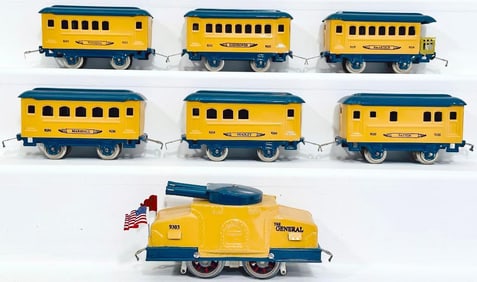Modern O Gauge Toy Train Historical Foundation 7 Unit Army Passenger Train Famous American Generals