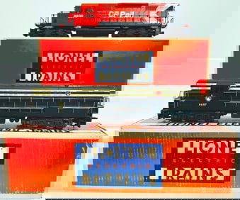 Lionel Modern O Gauge Jersey Central Fairbanks Morse Diesel Locomotive and Canadian Pacific SD -40