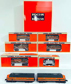 Lionel Modern O Gauge Great Northern F–3 A–B–A Diesel Units and Five Assorted Great Northern (1 of 9)