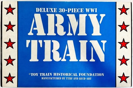 Toy Train Historical Foundation Modern O Gauge 30 -Piece World War I Army Train Boxed