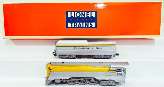 Lionel Modern O Gauge C&O Semi-Scale Streamline Hudson Locomotive and Tender #6 -18043 Boxed