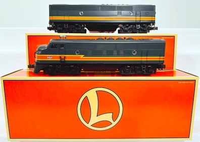 Lionel Modern O Gauge Milwaukee Road F–3 A Diesel Locomotive Unit and Milwaukee Road F–3 B