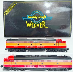 Weaver Models Modern O Gauge Southern Pacific Daylight EMD E -8 A -A Diesels with QSI Boxed
