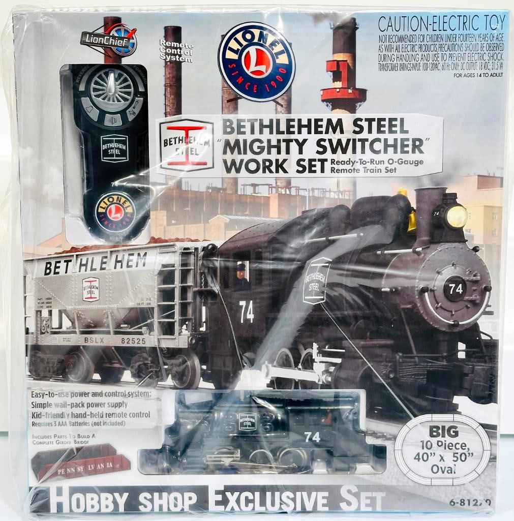 Lionel Modern O Gauge Bethlehem Steel Mighty Switcher Work Hobby Shop Exclusive Set #6 -81270 (1 of 4)