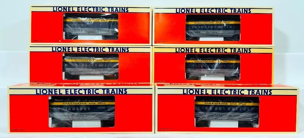 Lionel Modern O Gauge Chesapeake and Ohio Six (6) Assorted Passenger Cars