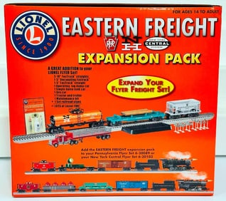 Lionel Modern O Gauge Eastern Freight Pennsylvania Railroad/NYC/NH Expansion Pack Boxed