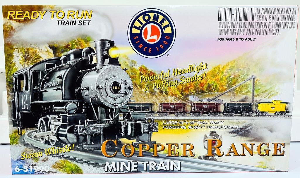 Lionel Modern O Gauge Copper Range Mine Train Boxed: Lionel Modern O Gauge Copper Range Mine Train Boxed, in C9 and with its original box.