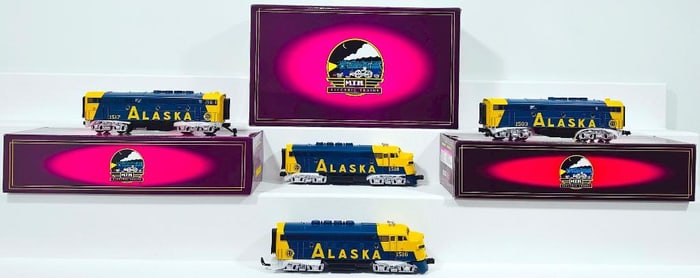MTH Modern O Gauge Alaska EMD F -3 A -A Diesel Set -Alaska F -3 B Unit -Alaska EMD F -3 B Unit