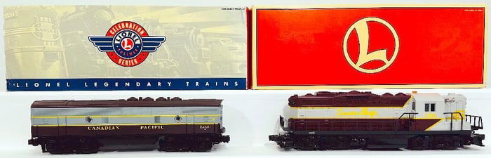 Lionel Modern O Gauge F3 B Unit Canadian Pacific–Powered and 2380 Canadian Pacific GP–9 Diesel