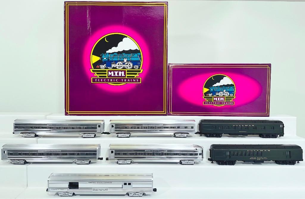 MTH Modern O Gauge New York Central Empire State Express 70 foot Scale Aluminum 5 Car Passenger Set (1 of 9)