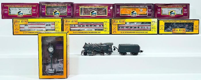 MTH Modern O Gauge 249 Lionel Replica 2–4 –2 Gunmetal Locomotive and Tender NYC–Nine Assorted