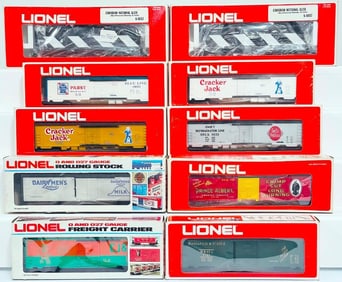 Lionel Modern O Gauge Canadian National Alco Nonpowered Dummy B Unit X2 and Eight Assorted Freights