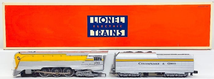 Lionel Modern O Gauge C&O Semi -Scale Streamline Hudson Locomotive and Tender Boxed