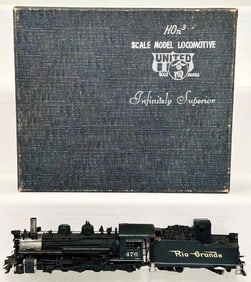United Models Postwar HO Scale Denver and Rio Grande 2 -8 -2 K -28 Locomotive and Tender