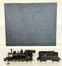 Pacific Fast Mail Postwar HO Scale Denver and Rio Grande C -16 2 -8 -0 Locomotive and Tender