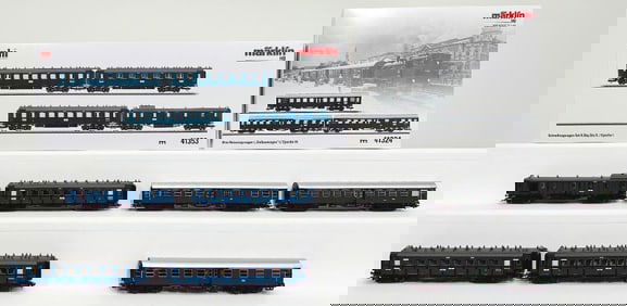 Marklin Modern HO Scale 4 Car Passenger Set #41353 and 3 Car Passenger Set #41324