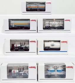 Marklin Modern HO Scale Seven (7) Assorted Freight Cars
