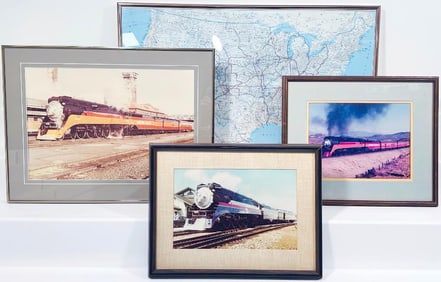 Framed Photographs including SP Daylight -Amtrak Passenger Train -SP Daylight