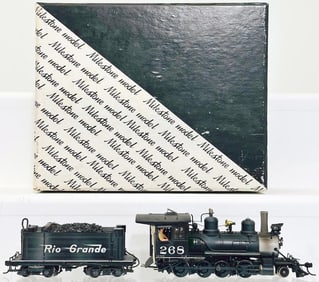 Milestone Models Modern Sn3 Scale Denver and Rio Grande Foreground Model Locomotive and Tender