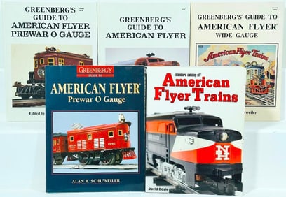 Assorted Books on collecting American Flyer Prewar and Postwar Toy Trains