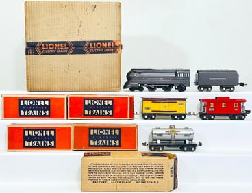 Lionel Prewar O Gauge 297W Pennsylvania 238E Freight Set Boxed