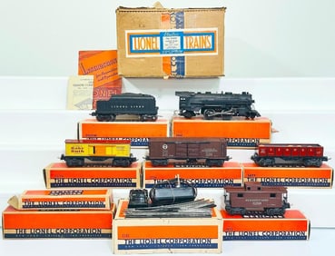Lionel Prewar O Gauge Outfit No. 1135W 1664 Freight Set Boxed - Scarce Uncatalogued Set