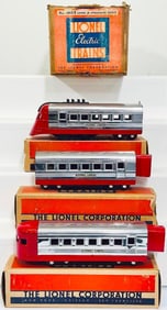 Lionel Prewar O Gauge Outfit No. 1065E Lionel Jr. Streamlined Outfit 1700E -1701-1702 red and chrome