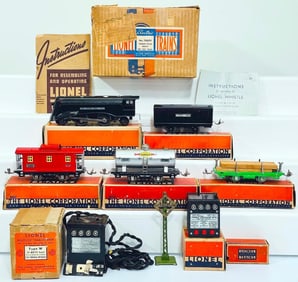 Lionel Prewar O Gauge Outfit No. 7007F 289E Freight Set Boxed